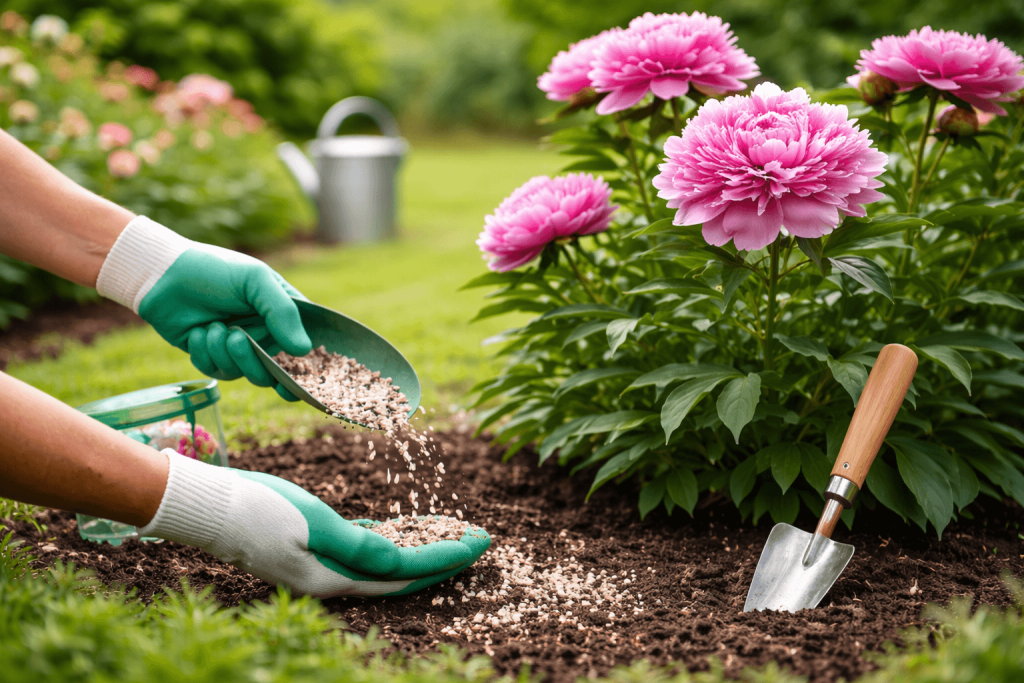 how to fertilizte peonies
