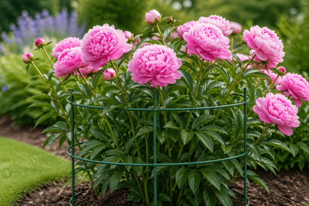 how to keep peonies upright