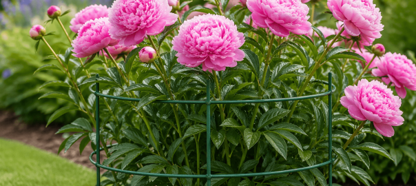 how to keep peonies upright
