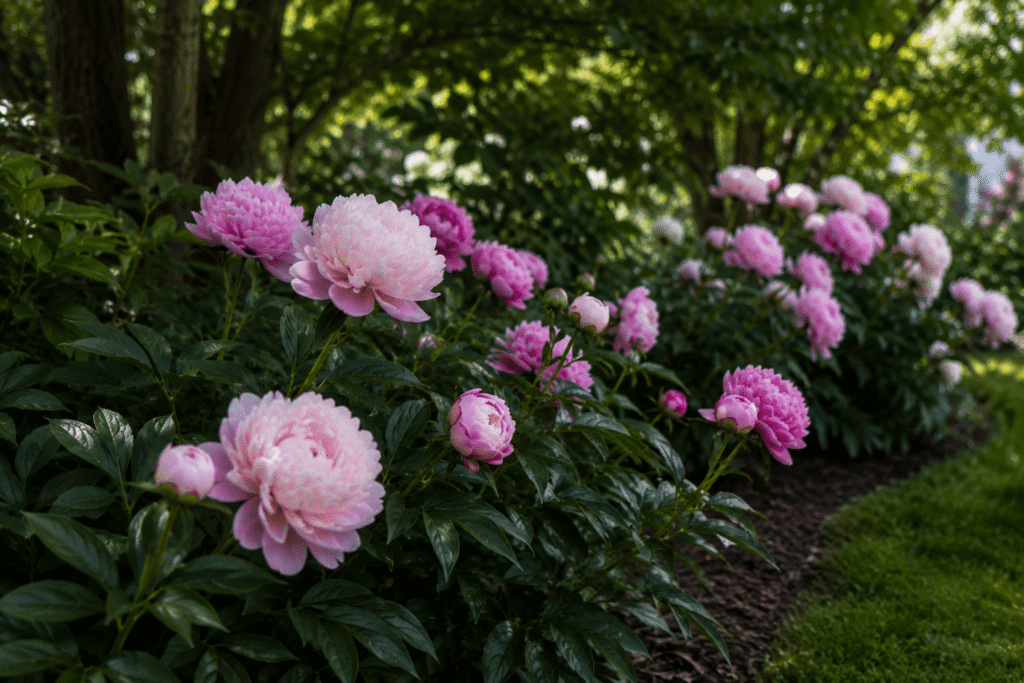 can peonies grow in shade