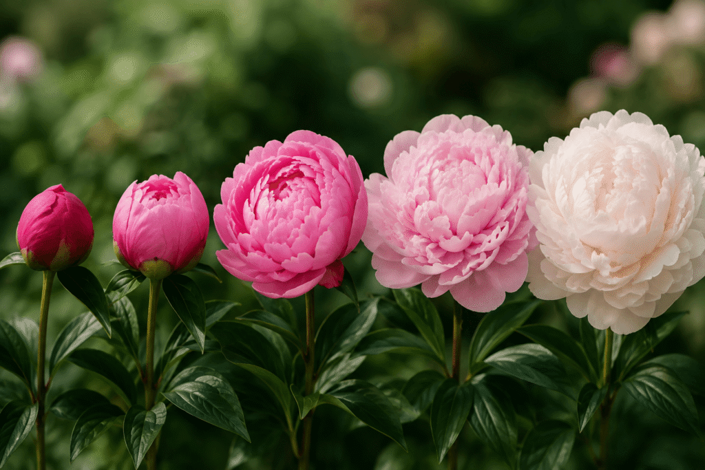 why are my peonies changing color